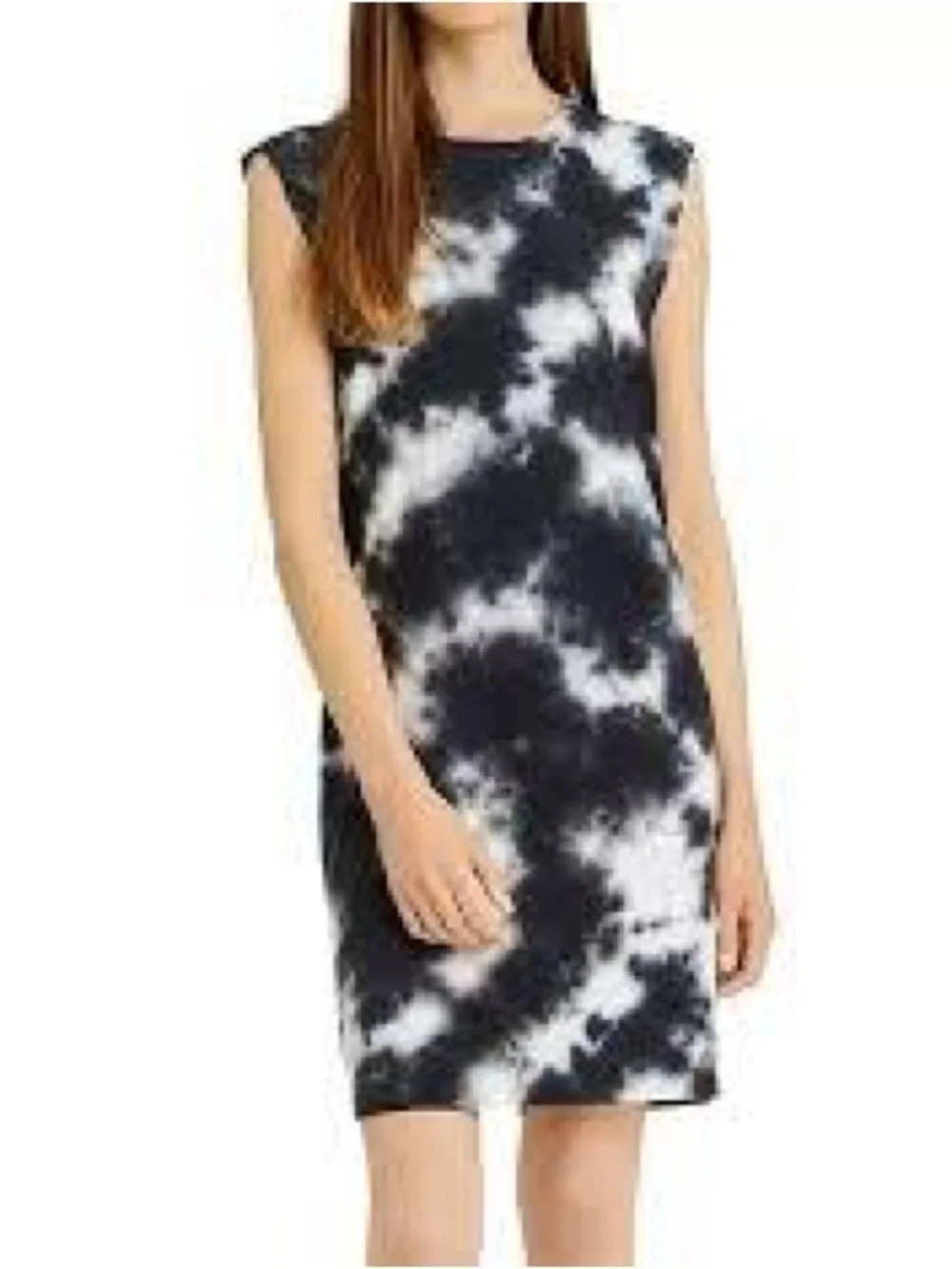 NWT Sanctuary Indigo Tie Dye Sleeveless Midi Dress Small Blue White Camo